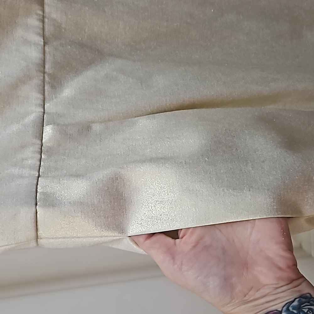 Escada Luxury Champagne Cream  Sheath dress with pockets! Silk/cotton blend - Picture 5 of 13